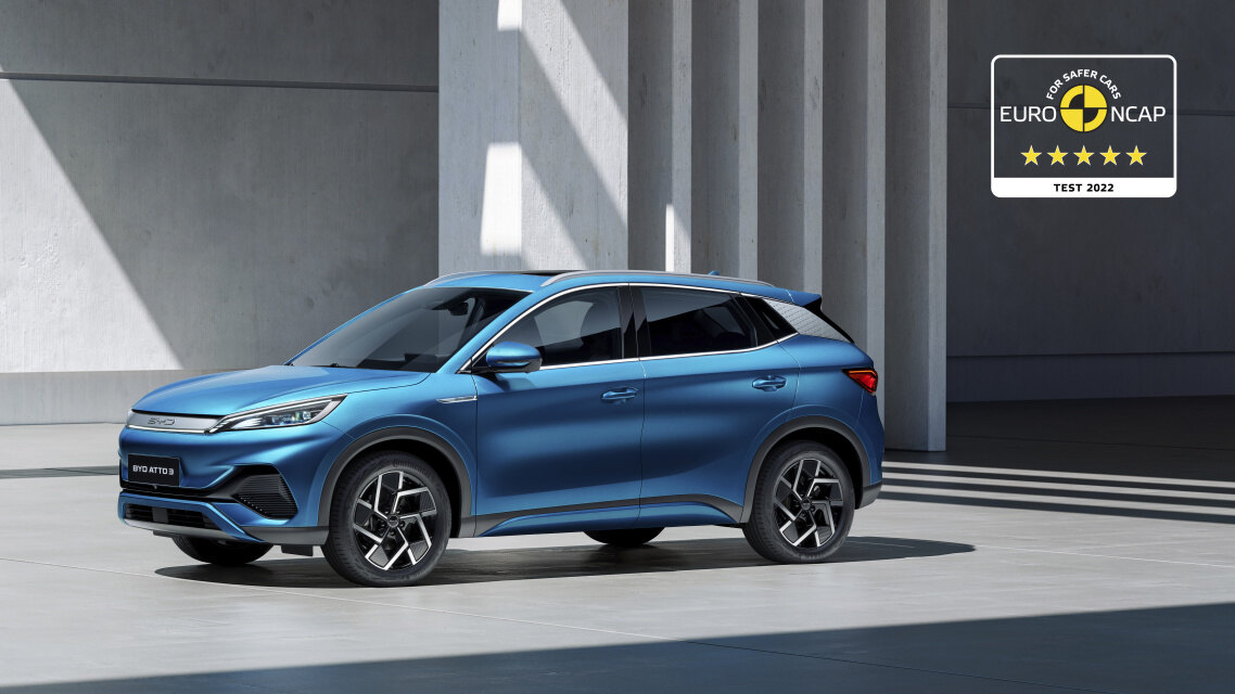 BYD ATTO 3 scores a five-star rating in Green NCAP tests